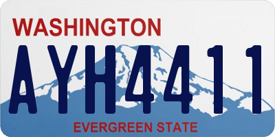 WA license plate AYH4411