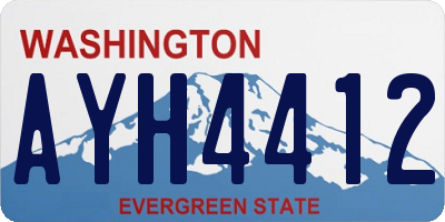 WA license plate AYH4412
