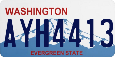 WA license plate AYH4413