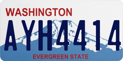 WA license plate AYH4414