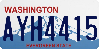 WA license plate AYH4415