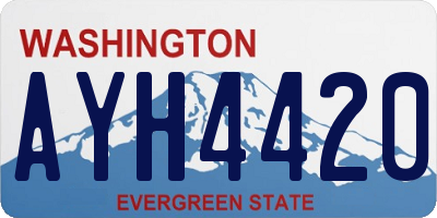 WA license plate AYH4420