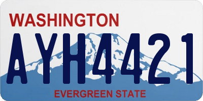WA license plate AYH4421