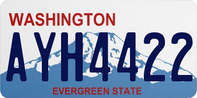 WA license plate AYH4422