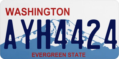 WA license plate AYH4424