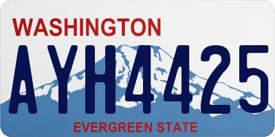 WA license plate AYH4425