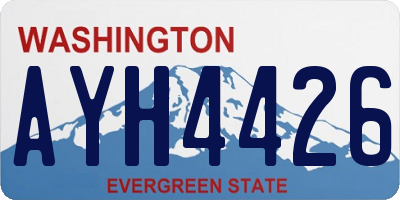 WA license plate AYH4426