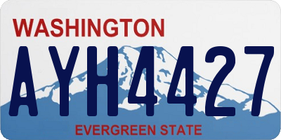 WA license plate AYH4427