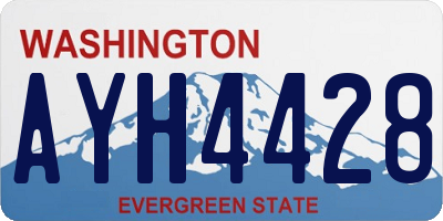 WA license plate AYH4428