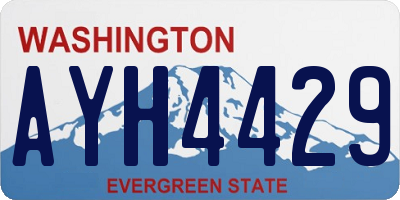 WA license plate AYH4429