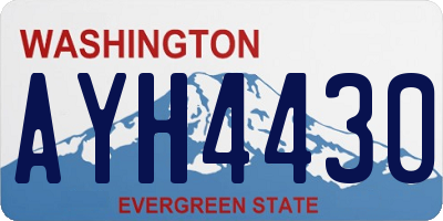 WA license plate AYH4430