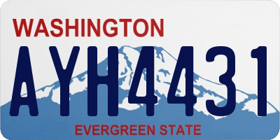 WA license plate AYH4431