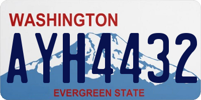 WA license plate AYH4432
