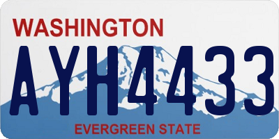 WA license plate AYH4433