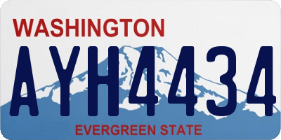 WA license plate AYH4434