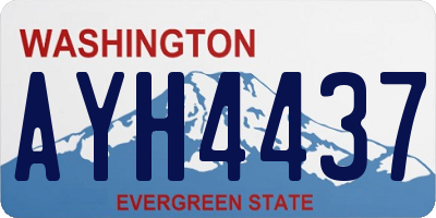 WA license plate AYH4437