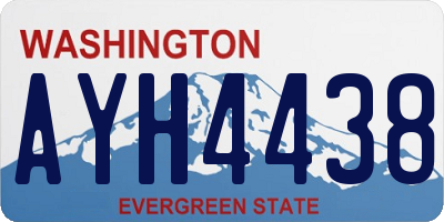 WA license plate AYH4438