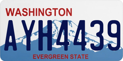 WA license plate AYH4439