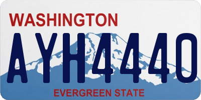 WA license plate AYH4440