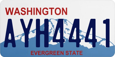 WA license plate AYH4441