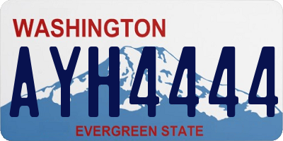WA license plate AYH4444