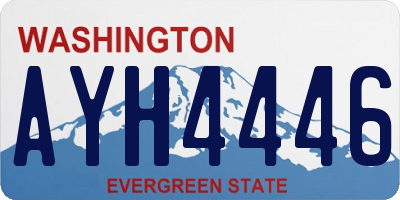 WA license plate AYH4446