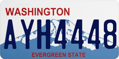 WA license plate AYH4448