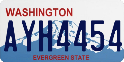 WA license plate AYH4454