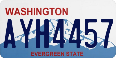 WA license plate AYH4457