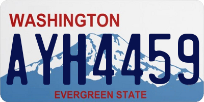 WA license plate AYH4459
