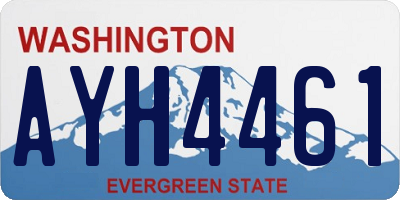 WA license plate AYH4461