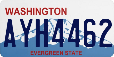 WA license plate AYH4462