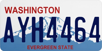 WA license plate AYH4464