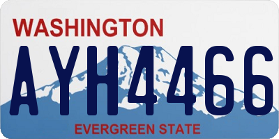WA license plate AYH4466