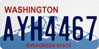WA license plate AYH4467