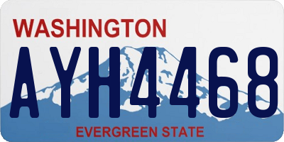 WA license plate AYH4468