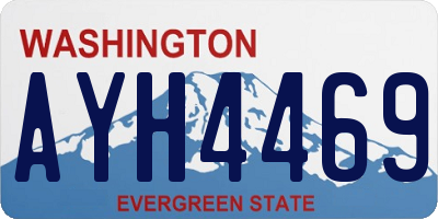 WA license plate AYH4469