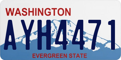 WA license plate AYH4471