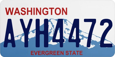 WA license plate AYH4472
