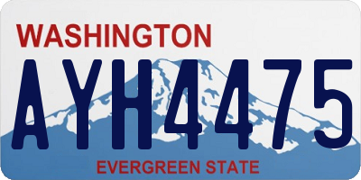 WA license plate AYH4475