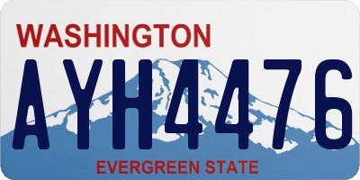 WA license plate AYH4476