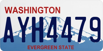 WA license plate AYH4479