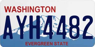 WA license plate AYH4482
