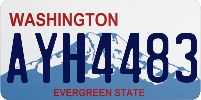 WA license plate AYH4483