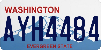WA license plate AYH4484