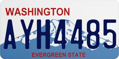 WA license plate AYH4485