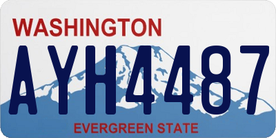 WA license plate AYH4487