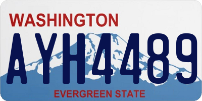 WA license plate AYH4489