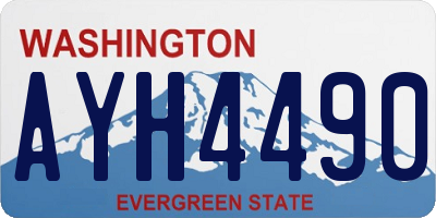 WA license plate AYH4490