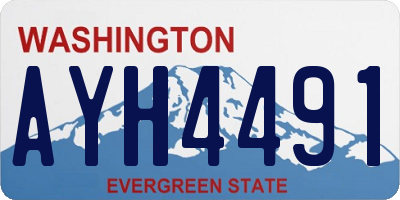 WA license plate AYH4491